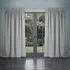Cube Pencil Pleat Curtains - Aluminium, Velvet
