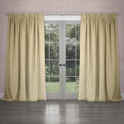 Cube Pencil Pleat Curtains - Feather, Velvet