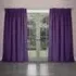 Cube Pencil Pleat Curtains - Plum, Velvet