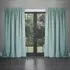 Cube Pencil Pleat Curtains - Sky, Velvet