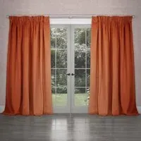 Cube Pencil Pleat Curtains - Spice, Velvet