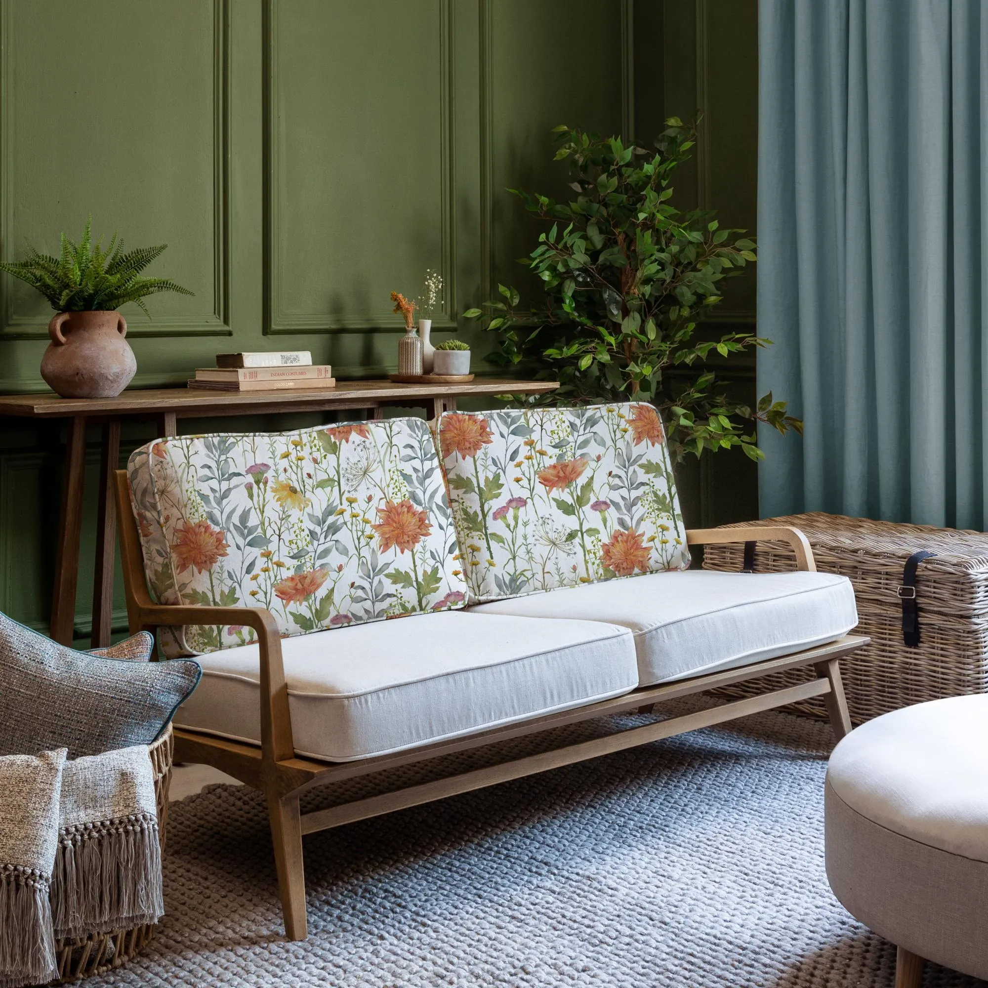 Delamere 2-Seater Sofa - Orange, Linen