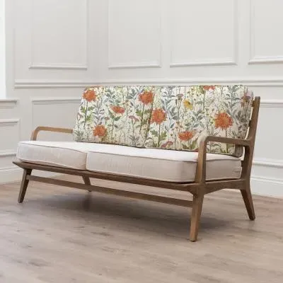 Delamere 2-Seater Sofa - Orange, Linen