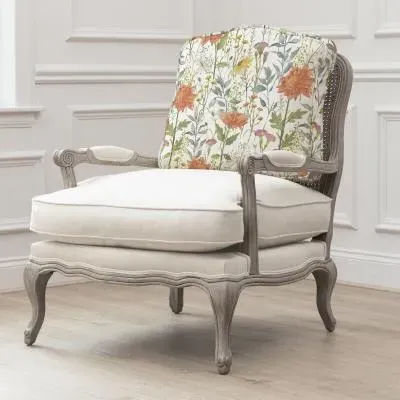 Delamere Florence Armchair - Stone, Linen