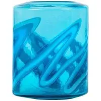 Elbe Hand Blown Vase - Aqua