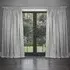 Emilio Woven Pencil Pleat Curtains - Silver
