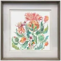 Enchanting Thistle Framed Print - Nut