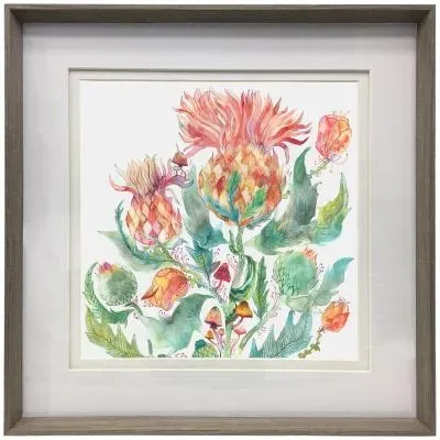 Enchanting Thistle Framed Print - Nut image
