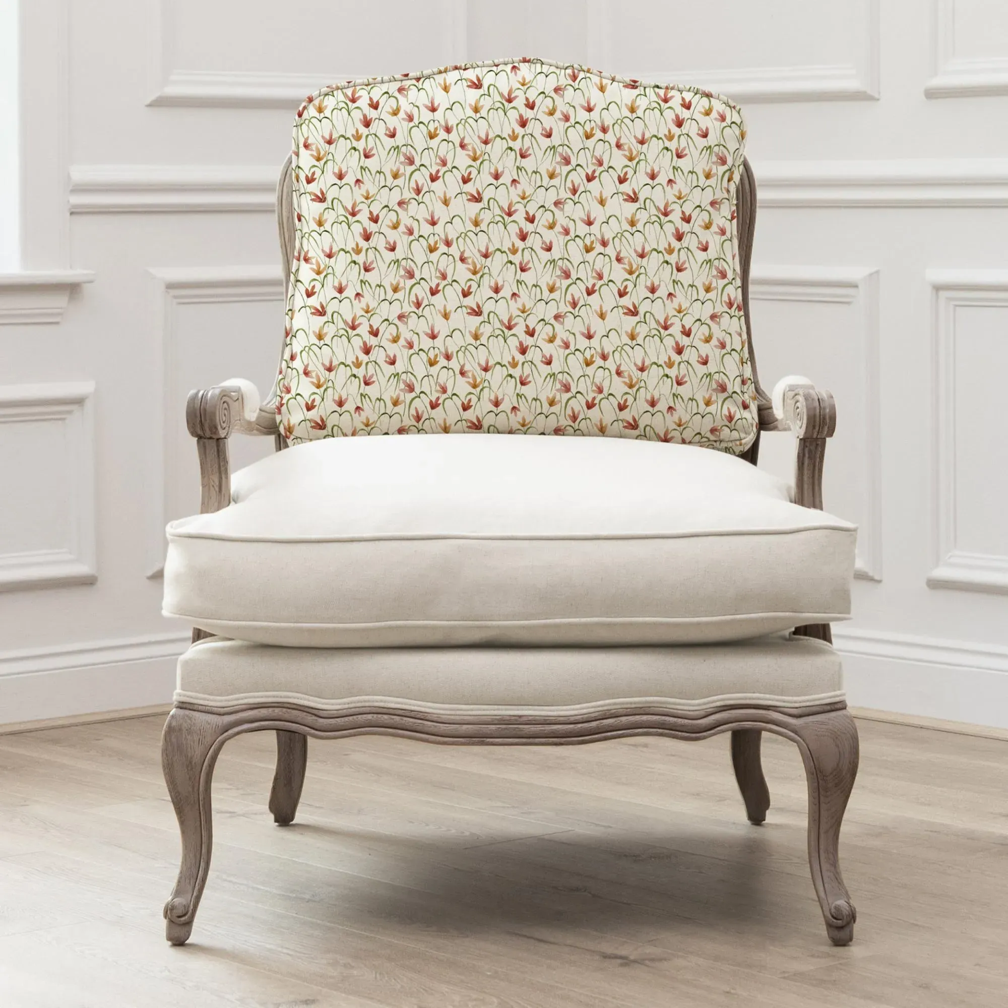 Fresia Florence Armchair - Stone, Linen