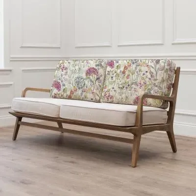 Hedgerow Lotus Printed Idris 2-Seater Sofa - Pink
