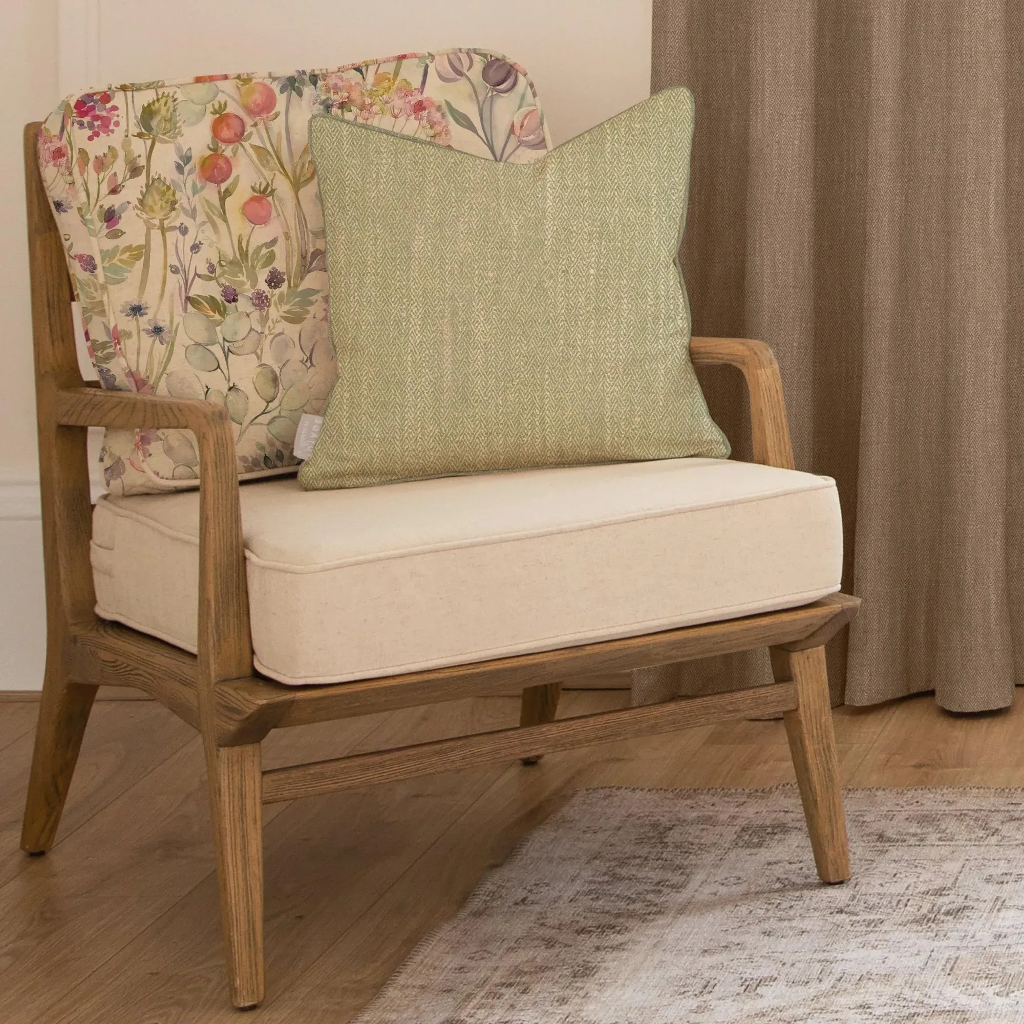 Hedgerow Lotus Printed Idris Armchair - Pink