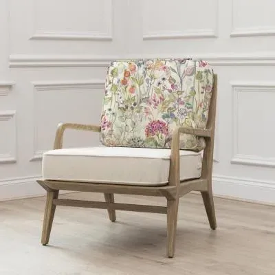 Hedgerow Lotus Printed Idris Armchair - Pink image