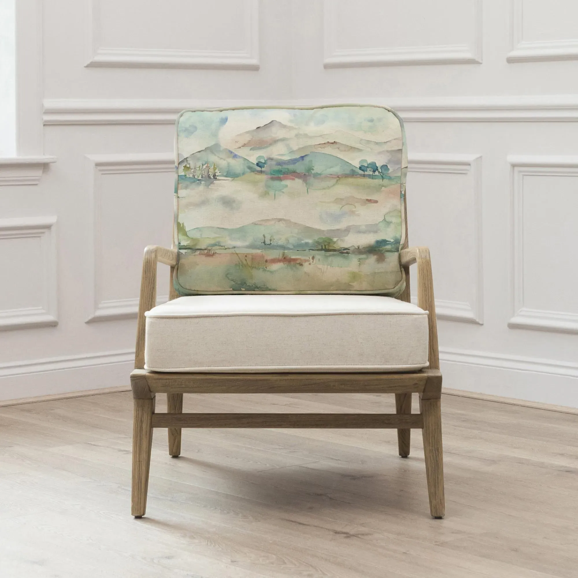 Idris Armchair - Green, Linen