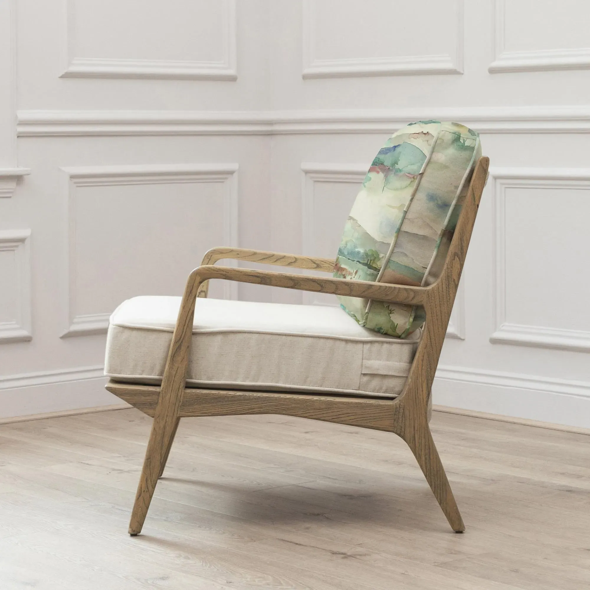 Idris Armchair - Green, Linen
