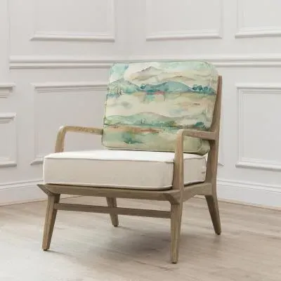 Idris Armchair - Green, Linen image