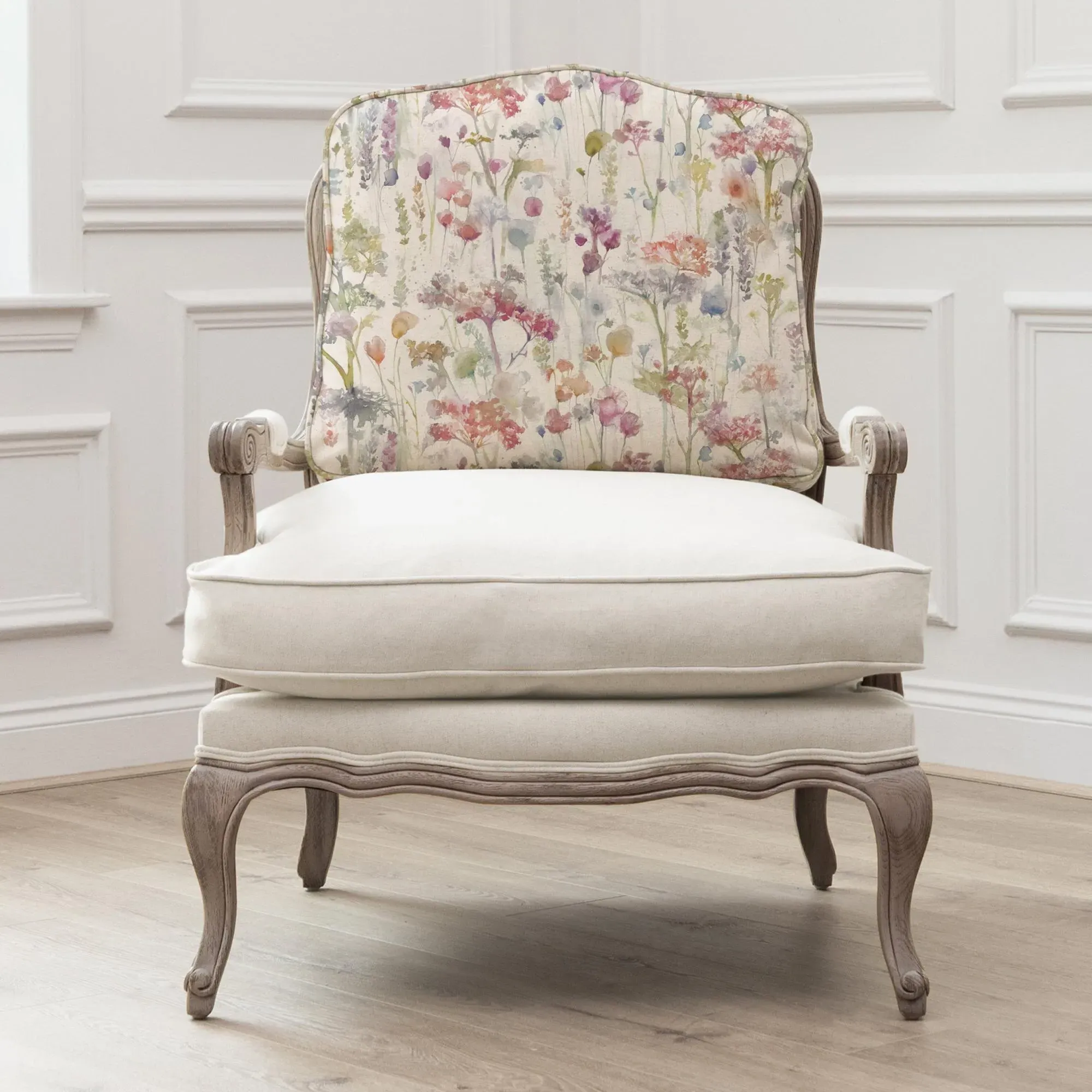 Ilinizas Stone Poppy Printed Florence Armchair - Pink