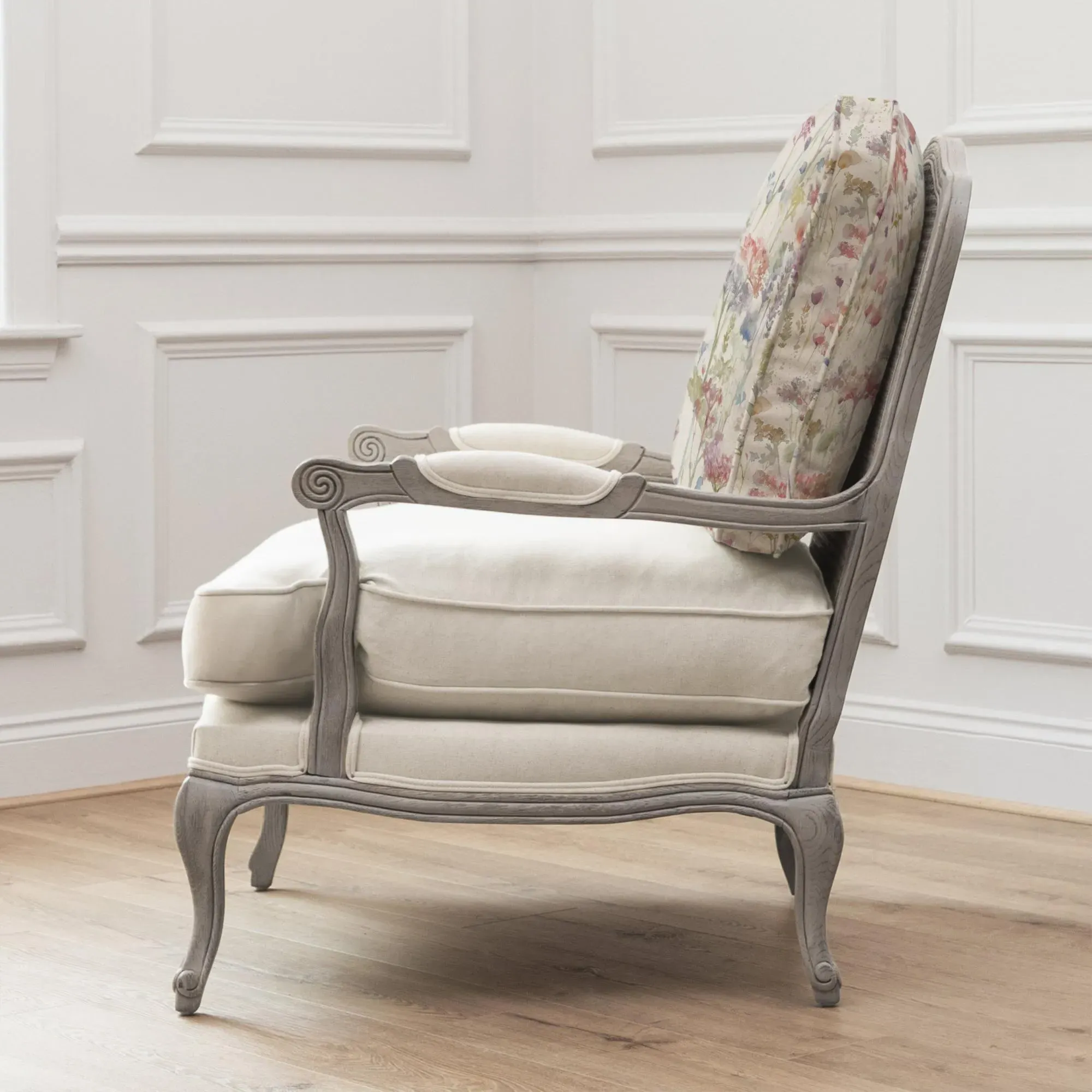 Ilinizas Stone Poppy Printed Florence Armchair - Pink