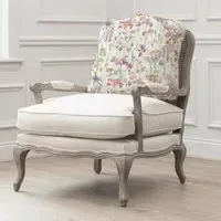 Ilinizas Stone Poppy Printed Florence Armchair - Pink