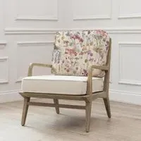 Ilinzas Poppy Printed Idris Armchair - Pink