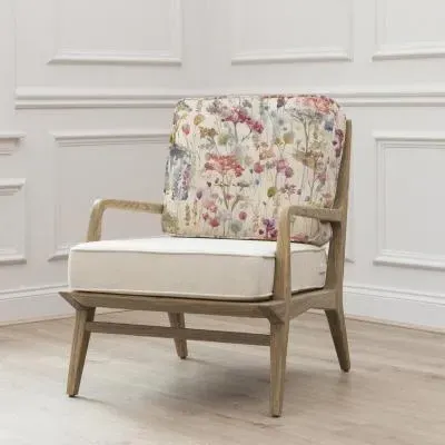 Ilinzas Poppy Printed Idris Armchair - Pink image