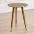 Isadora Embossed Side Table - Antique Brass