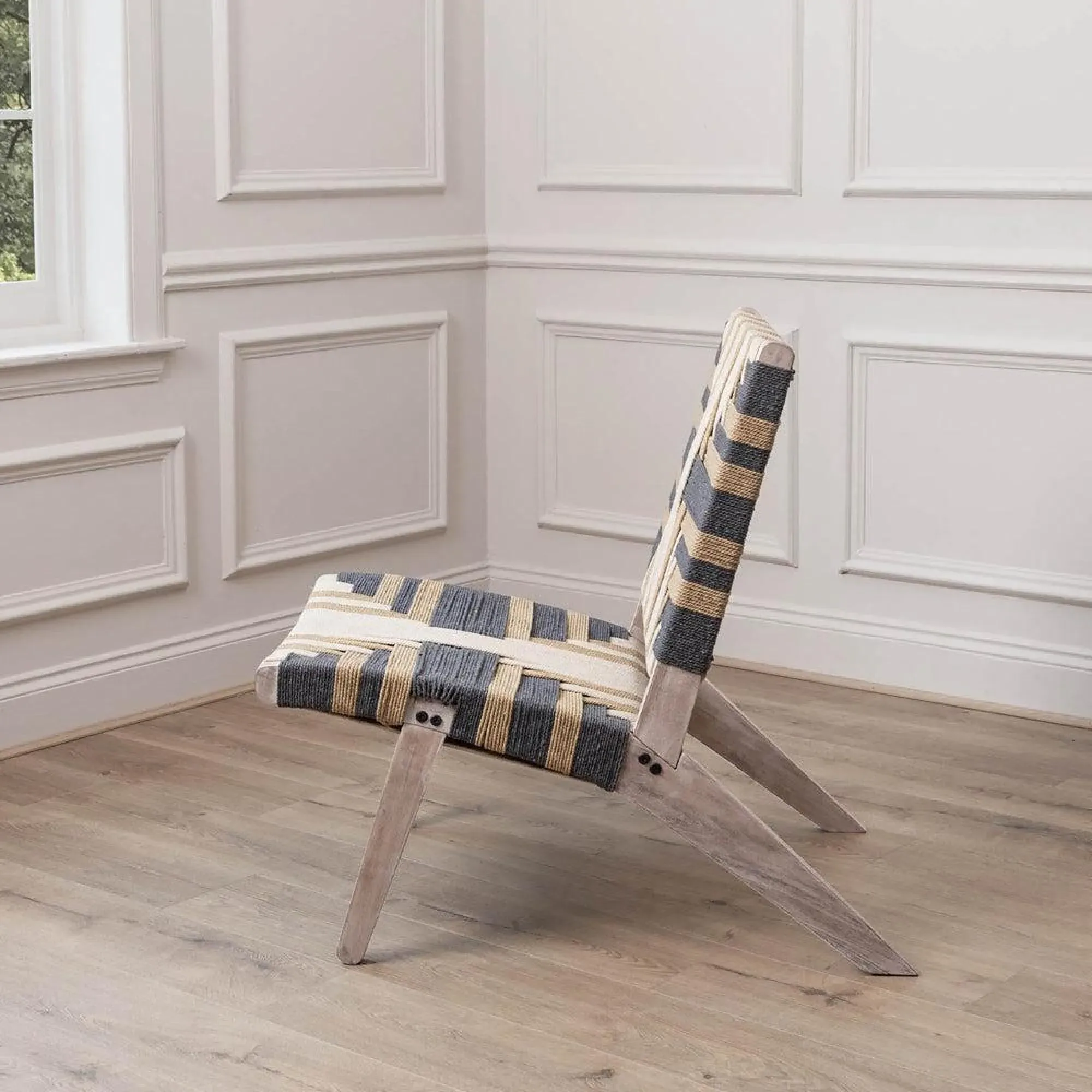 Manali Chair - Greywash, Mango Wood