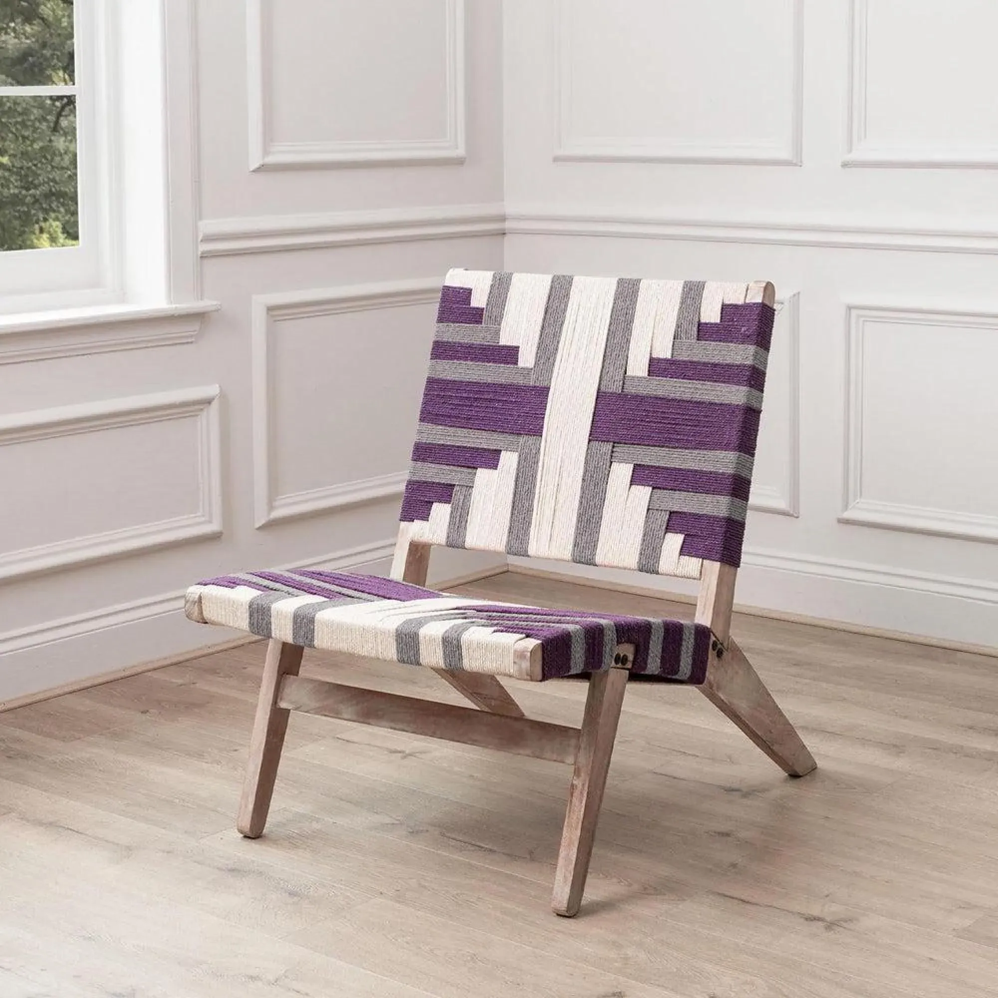 Manali Chair - Plum, Mango Wood