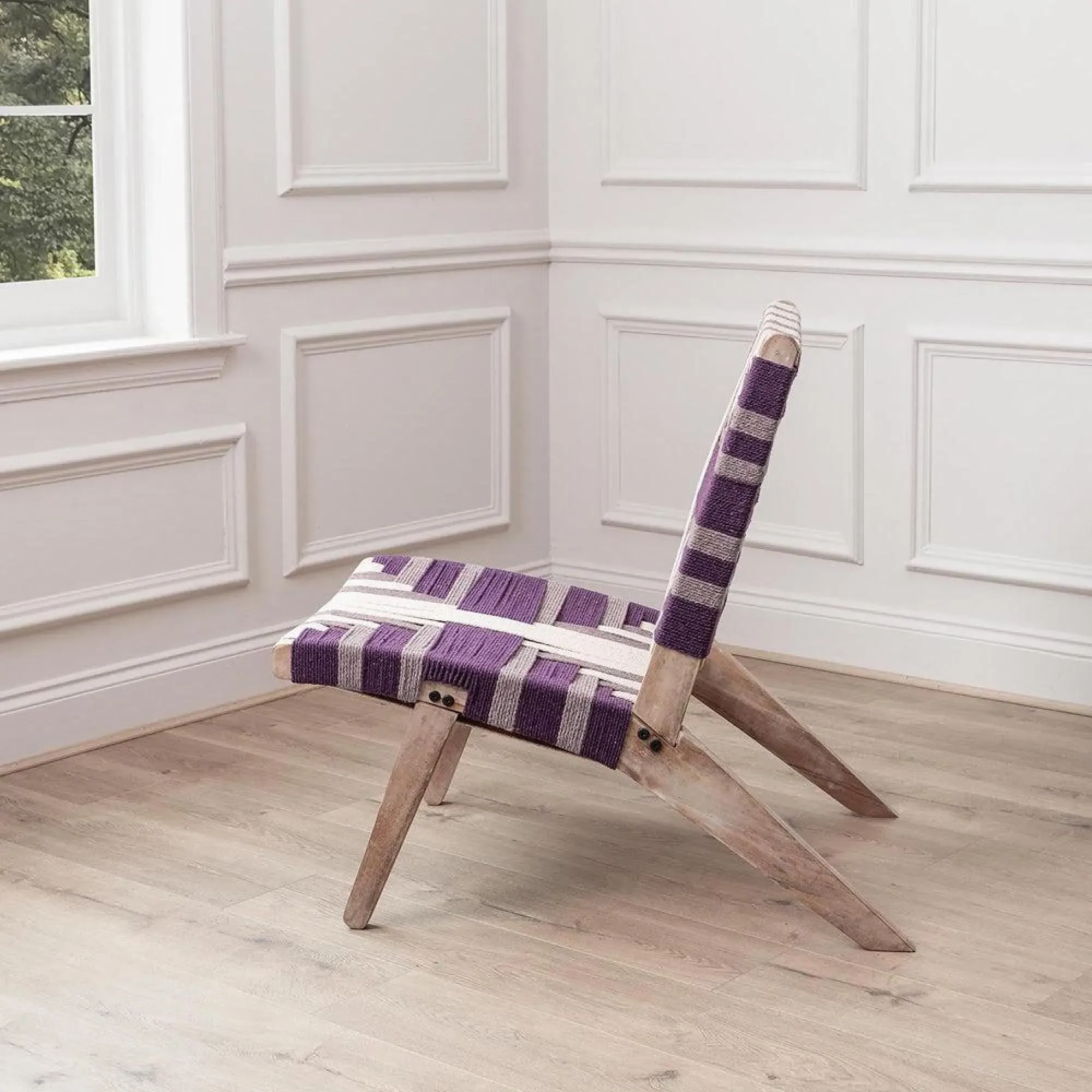 Manali Chair - Plum, Mango Wood