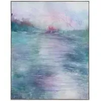 Maree Iris Framed Canvas - Stone