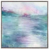 Maree Iris Framed Canvas - Stone