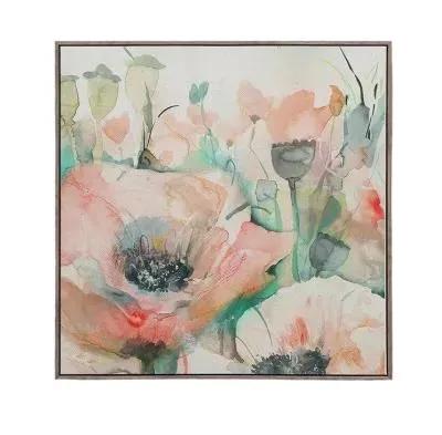 Papavera Biscay Framed Canvas - Stone image