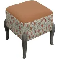 Ralf Elai Terracotta Printed Footstool