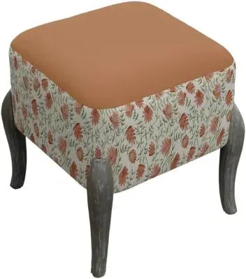Ralf Elai Terracotta Printed Footstool image