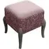 Ralf Printed Footstool - Ruby