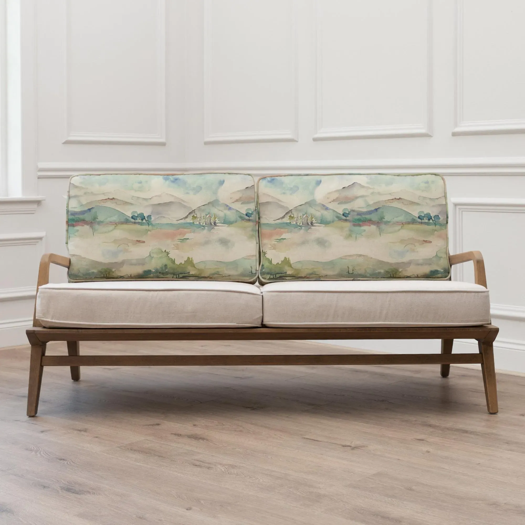 Russet Shores Idris 2-Seater Sofa - Green, Linen