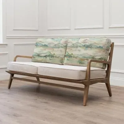 Russet Shores Idris 2-Seater Sofa - Green, Linen