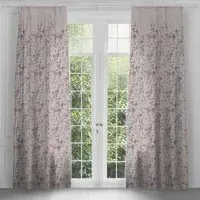 Saiyuri Printed Pencil Pleat Curtains - Ironstone