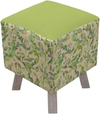 Toby Printed Footstool - Claudia Sand image