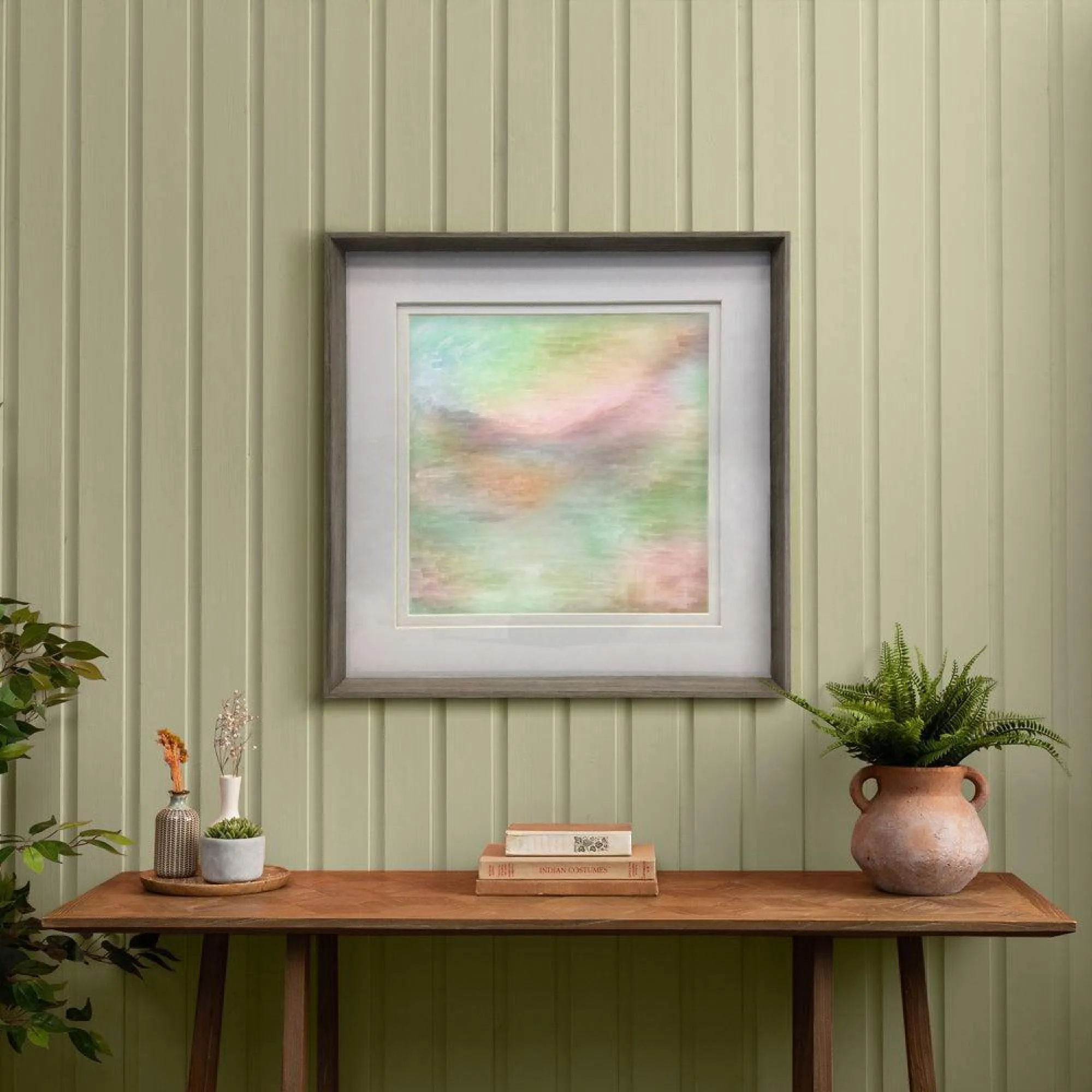 Tulla Framed Print - Nut and Eucalyptus