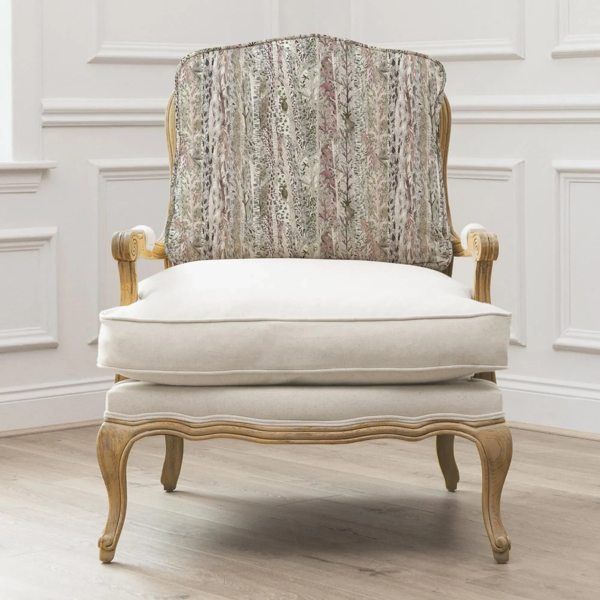 Whimsical Oak Willow Tale Florence Armchair - Beige