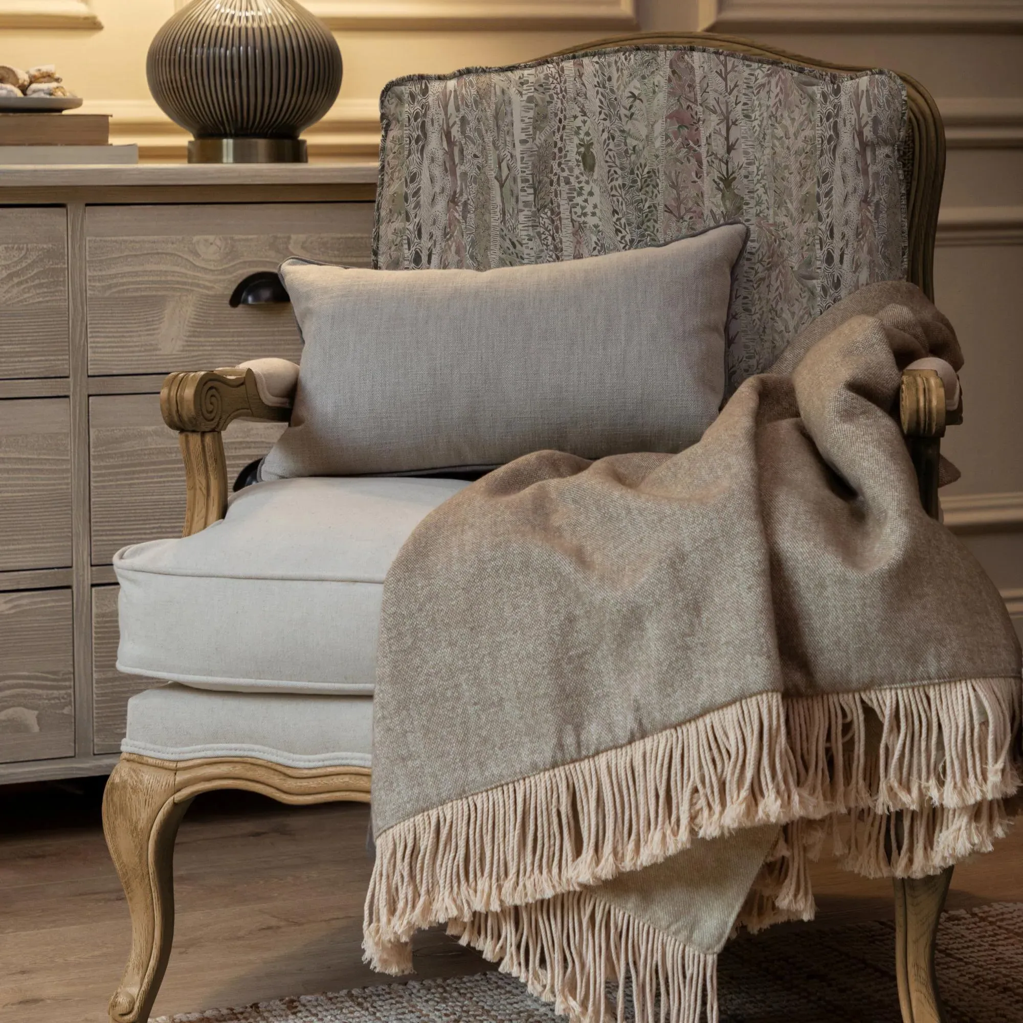 Whimsical Oak Willow Tale Florence Armchair - Beige