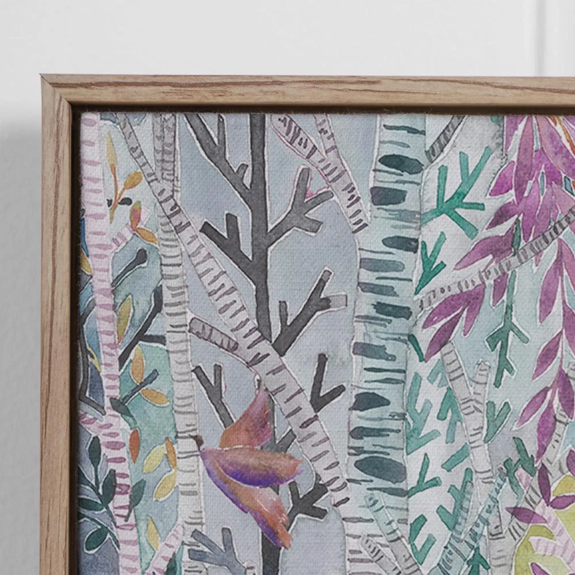 Whimsical Tale Framed Canvas - Stone