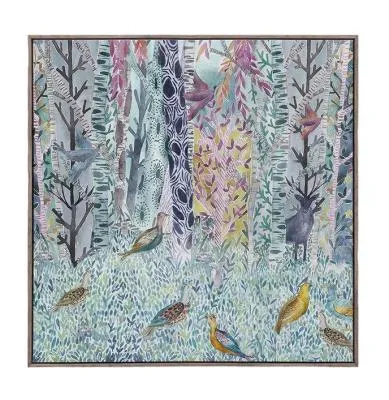 Whimsical Tale Framed Canvas - Stone image