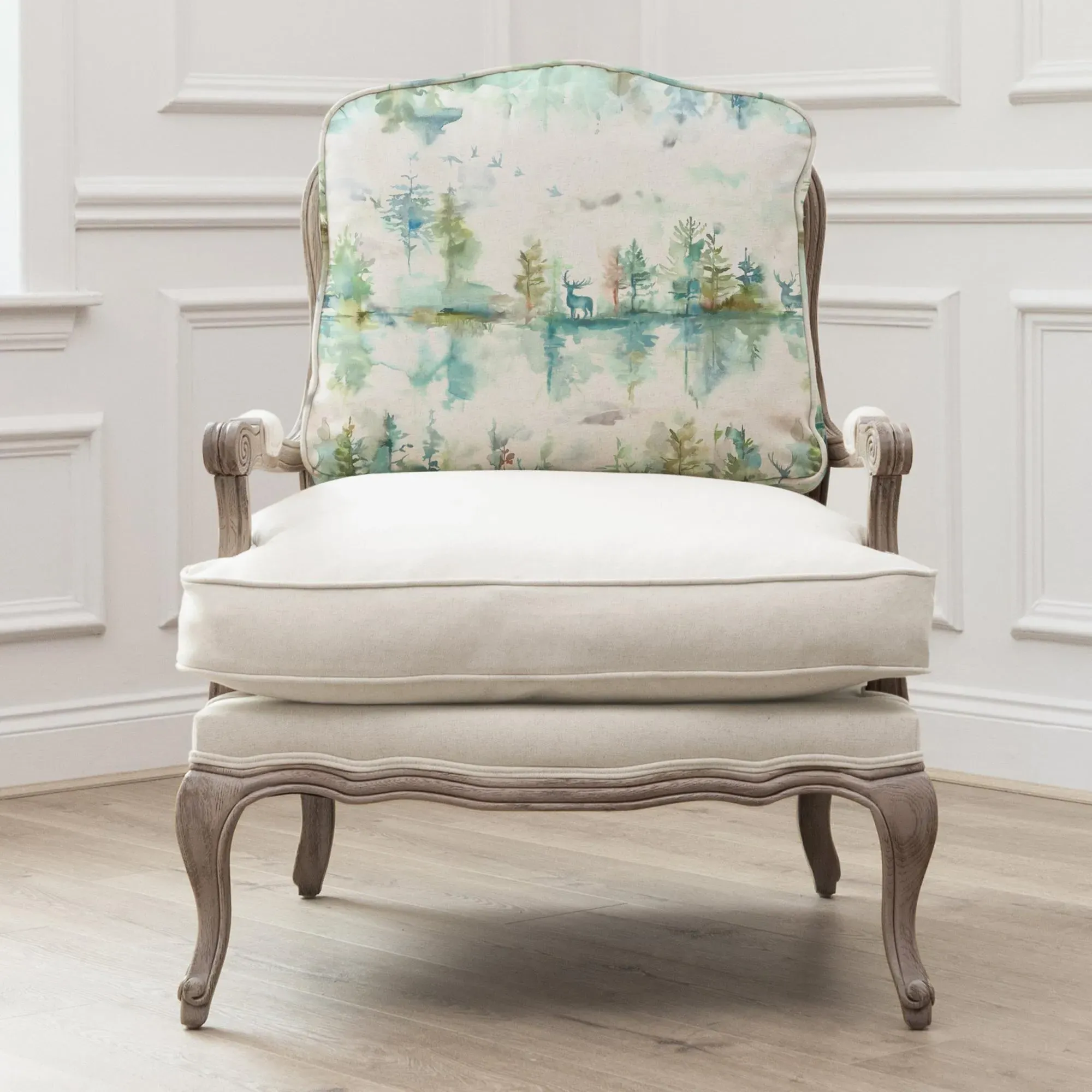 Wilderness Stone and Topaz Printed Florence Armchair - Green