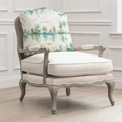 Wilderness Stone and Topaz Printed Florence Armchair - Green
