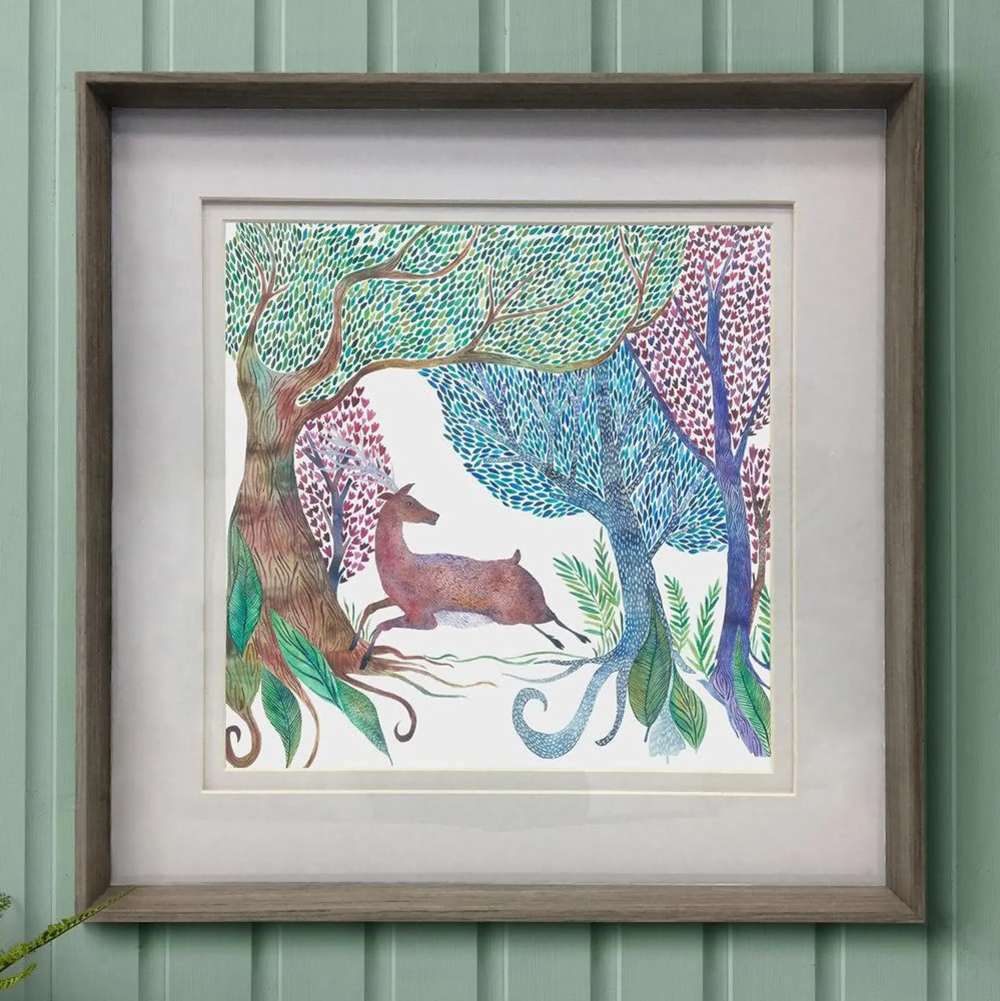 Willow Woods Framed Print - Nut