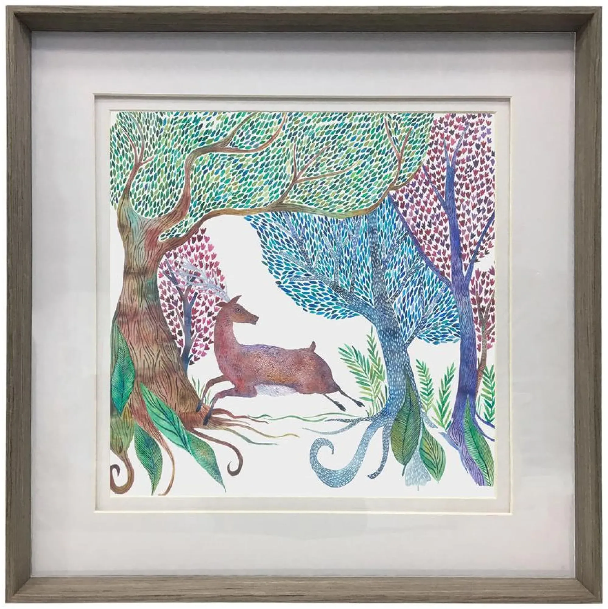 Willow Woods Framed Print - Nut