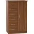 Avon 1 Door Midi Wardrobe - Noche Walnut
