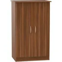 Avon 2-Door Midi Wardrobe - Noche Walnut