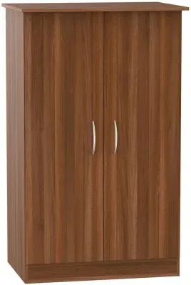 Avon 2-Door Midi Wardrobe - Noche Walnut